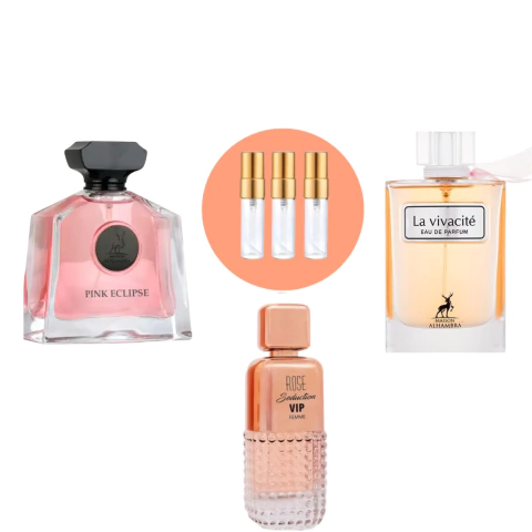 Combo decants PINK ECLIPSE + LA VIVACITE + ROSE SEDUCTION LOVE - comprar online