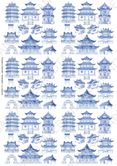 DECALQUE HIDRO TRANSFER - CASTELO CHINES - COD1383 - comprar online