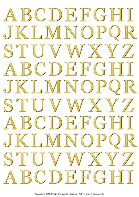 DECALQUE HIDRO TRANSFER - LETRAS - COD1314 - comprar online