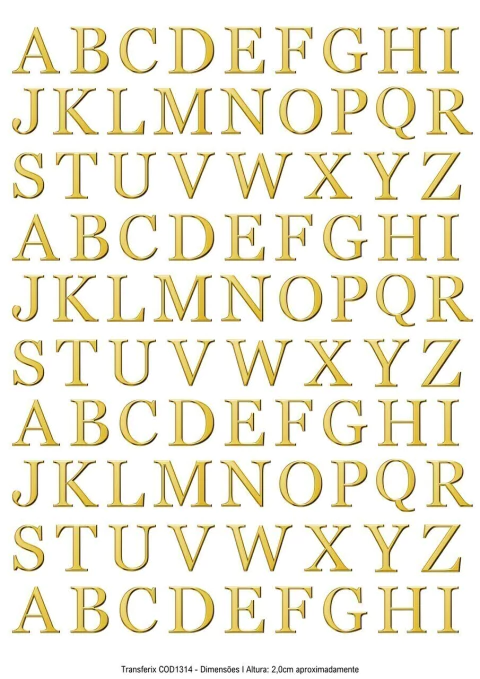 DECALQUE HIDRO TRANSFER - LETRAS - COD1314 - comprar online