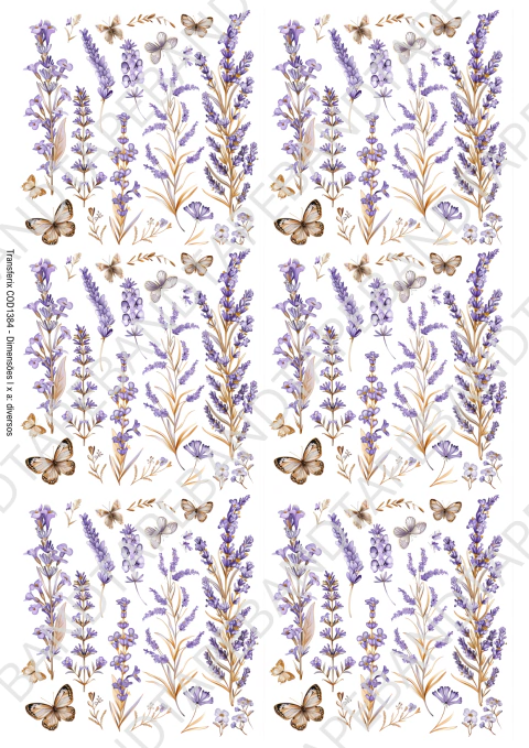 DECALQUE HIDRO TRANSFER - LAVANDA - COD1384