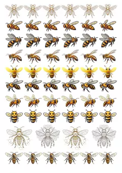 DECALQUE HIDRO TRANSFER - ABELHAS - COD1063 - comprar online