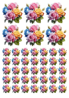 DECALQUE HIDRO TRANSFER - ROSAS - COD1065 - comprar online