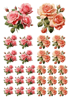 DECALQUE HIDRO TRANSFER - ROSAS - COD1097 - comprar online