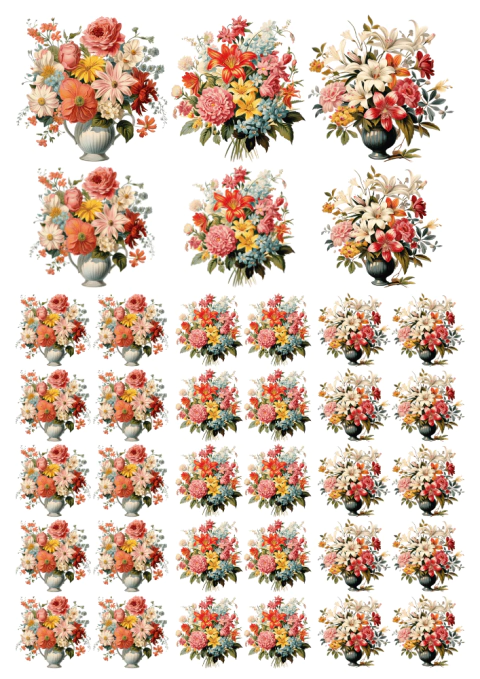 DECALQUE HIDRO TRANSFER - ARRANJOS - COD1112 - comprar online