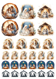 DECALQUE HIDRO TRANSFER - NATAL - PRESÉPIO - COD1116 - comprar online