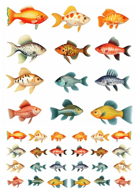 DECALQUE HIDRO TRANSFER - PEIXES - COD1154