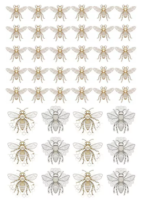 DECALQUE HIDRO TRANSFER - ABELHAS - COD1156 - comprar online