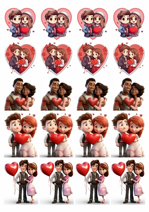 DECALQUE HIDRO TRANSFER - NAMORADOS - COD1163 - comprar online