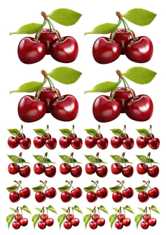 DECALQUE HIDRO TRANSFER - CEREJAS - COD1171 - comprar online