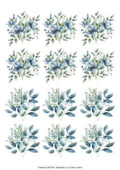 DECALQUE HIDRO TRANSFER - FLORES - COD1193 - comprar online