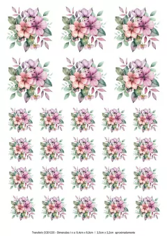 DECALQUE HIDRO TRANSFER - FLORES - COD1235 - comprar online