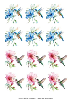 DECALQUE HIDRO TRANSFER - FLORES - COD1243 - comprar online