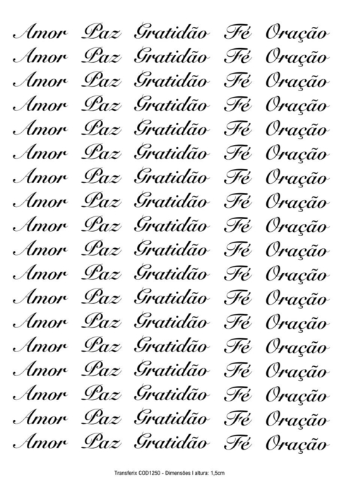 DECALQUE HIDRO TRANSFER - FRASES - COD1250