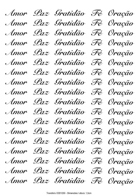 DECALQUE HIDRO TRANSFER - FRASES - COD1250