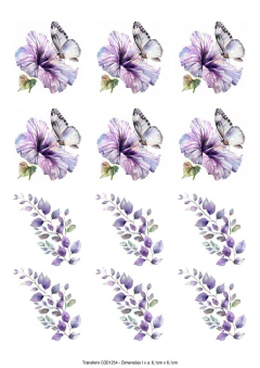 DECALQUE HIDRO TRANSFER - FLORES - COD1254 - comprar online