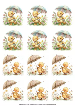 DECALQUE HIDRO TRANSFER - PATOS - COD1268 - comprar online