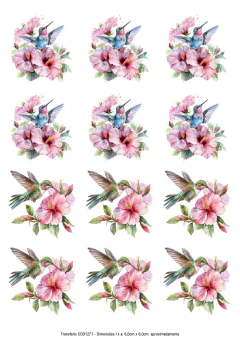 DECALQUE HIDRO TRANSFER - FLORES - COD1271 - comprar online
