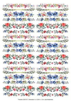 DECALQUE HIDRO TRANSFER - FLORES - COD1275 - comprar online