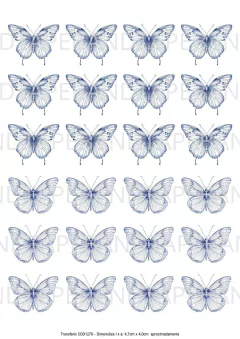 DECALQUE HIDRO TRANSFER - BORBOLETAS - COD1276 - comprar online