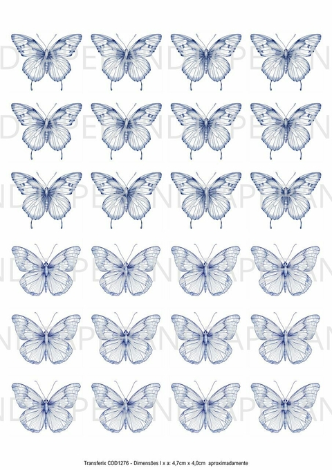 DECALQUE HIDRO TRANSFER - BORBOLETAS - COD1276 - comprar online
