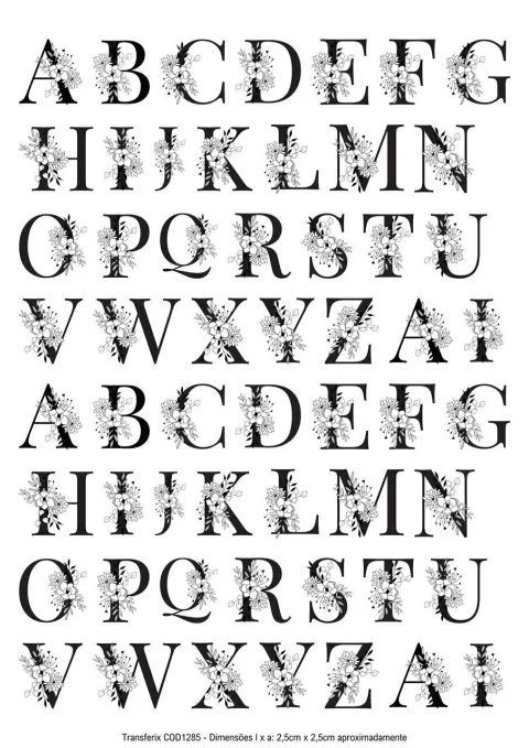 DECALQUE HIDRO TRANSFER - LETRAS - COD1285 - comprar online