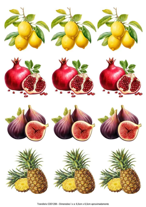 DECALQUE HIDRO TRANSFER - FRUTAS - COD1288 - comprar online