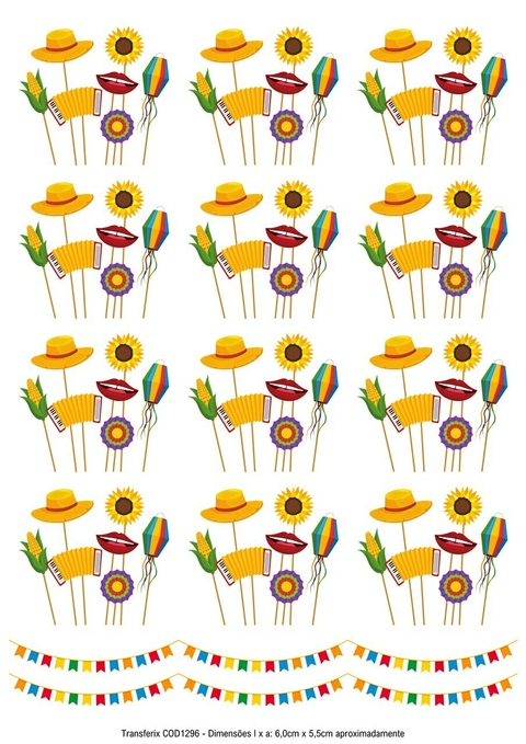 DECALQUE HIDRO TRANSFER - FESTA JUNINA - COD1296 - comprar online