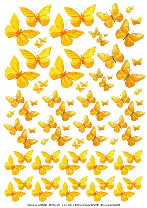 DECALQUE HIDRO TRANSFER - BORBOLETAS - COD1310