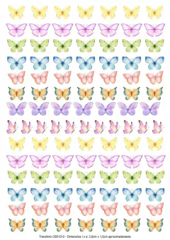 DECALQUE HIDRO TRANSFER - BORBOLETAS - COD1312 - comprar online