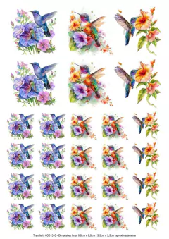 DECALQUE HIDRO TRANSFER - FLORES - COD1316 - comprar online
