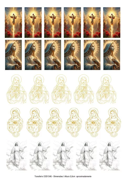 DECALQUE HIDRO TRANSFER - RELIGIOSOS - COD1340 - comprar online