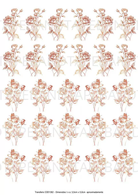 DECALQUE HIDRO TRANSFER - FLORES - COD1362 - comprar online