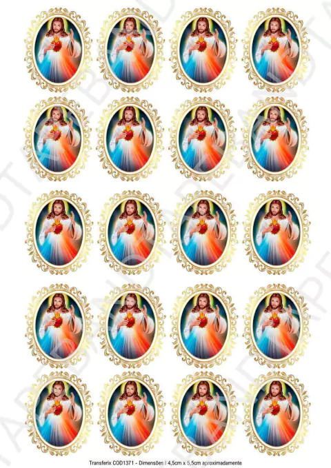 DECALQUE HIDRO TRANSFER - RELIGIOSOS - COD1371 - comprar online