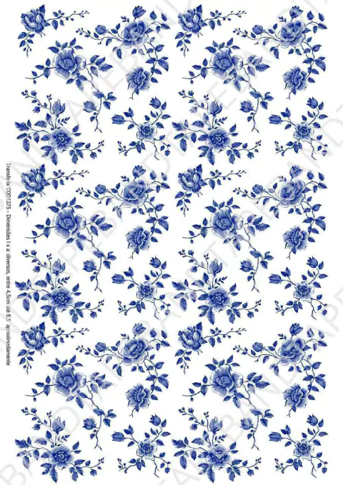 DECALQUE HIDRO TRANSFER - FLORES - COD1375