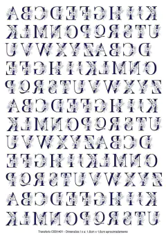 DECALQUE HIDRO TRANSFER - LETRAS AZUL MARINHO - COD1401 - comprar online