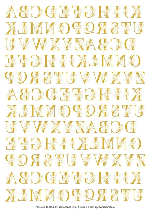 DECALQUE HIDRO TRANSFER - LETRAS - COD1402