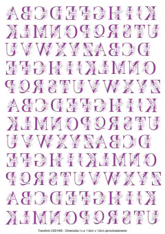 DECALQUE HIDRO TRANSFER - LETRAS ROXO - COD1405 - comprar online