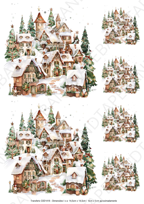 DECALQUE HIDRO TRANSFER - NATAL - COD1418