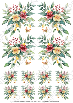 DECALQUE HIDRO TRANSFER - FLORES - COD1454 - comprar online