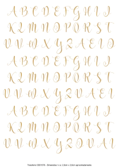 DECALQUE HIDRO TRANSFER - ALFABETO/LETRAS 2cm - COD1576 - comprar online