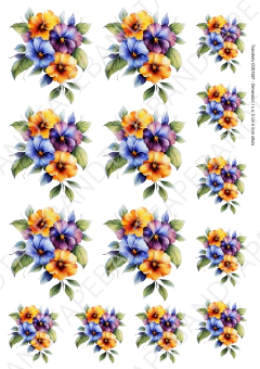 DECALQUE HIDRO TRANSFER - FLORES - COD1587 - comprar online