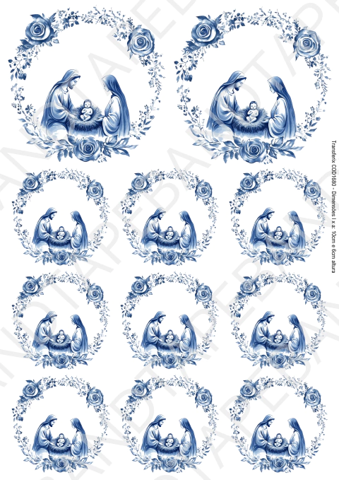 DECALQUE HIDRO TRANSFER - RELIGIOSOS - COD1680 - comprar online