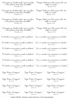 DECALQUE HIDRO TRANSFER - RELIGIOSOS SALMOS - COD1690 - comprar online