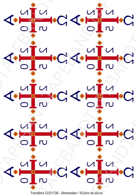 DECALQUE HIDRO TRANSFER - RELIGIOSOS - COD1738 - (10 CM ALTURA) - comprar online