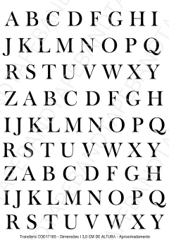DECALQUE HIDRO TRANSFER - ALFABETO/LETRAS - COD1765 - comprar online