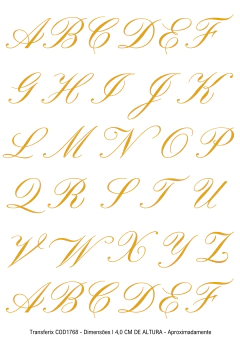 DECALQUE HIDRO TRANSFER - ALFABETO/LETRAS - COD1768 - comprar online