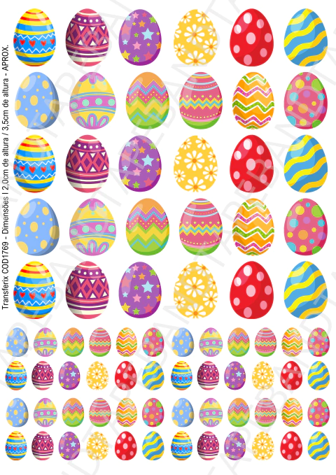 DECALQUE HIDRO TRANSFER - PÁSCOA - COD1769 - comprar online