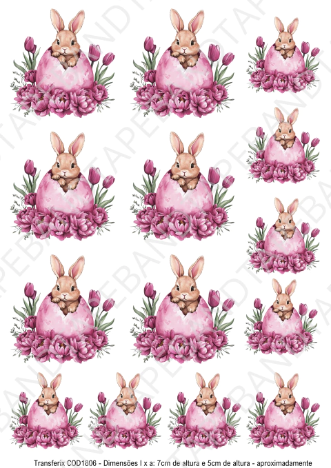 DECALQUE HIDRO TRANSFER - PÁSCOA - COD1806 - comprar online