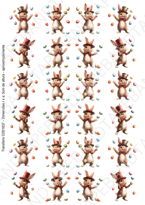 DECALQUE HIDRO TRANSFER - PÁSCOA - COD1837